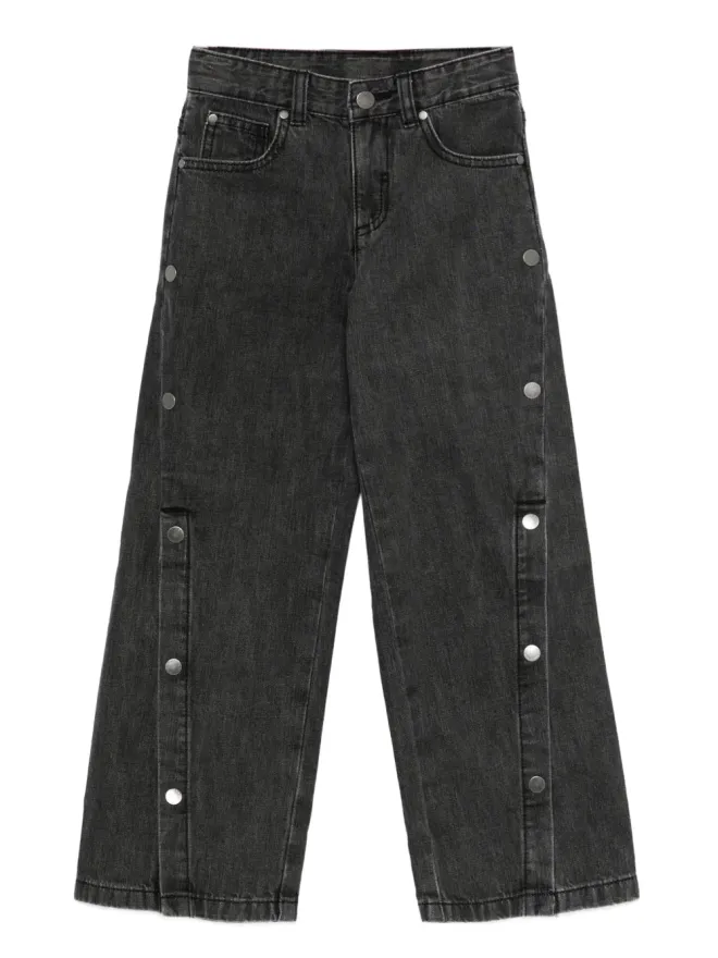 Stella McCartney Kids Stella McCartney Kids ボタンディテールジーンズ（ブラック）の商品画像