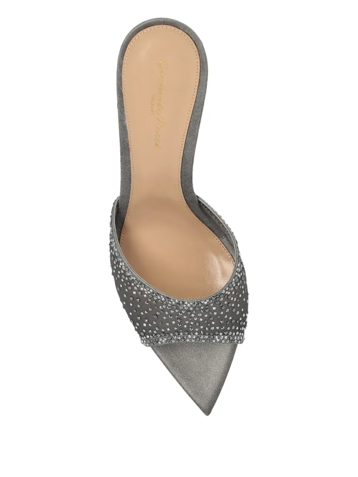 Gianvito Rossi Rania クリスタル装飾ヒールミュール - グレー - 画像2