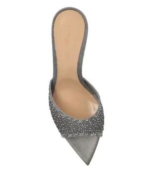 Gianvito Rossi Rania クリスタル装飾ヒールミュール - グレー - サムネイル2