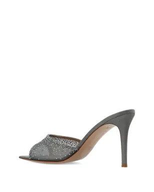 Gianvito Rossi Rania クリスタル装飾ヒールミュール - グレー - サムネイル3