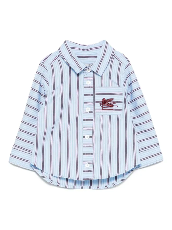 ETRO KIDS ETRO KIDS ペガソ ストライプ刺繍シャツの商品画像