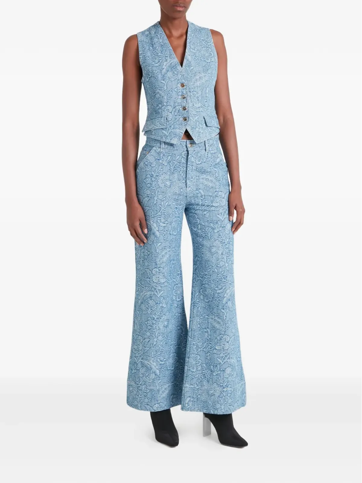 Temperley London 花柄ジーンズ - 画像2