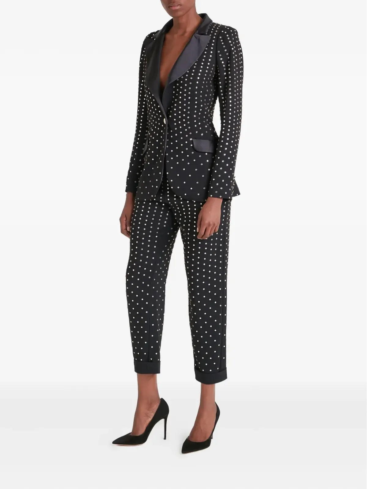 Temperley London クリスタル装飾パッド入りブレザー - 画像2