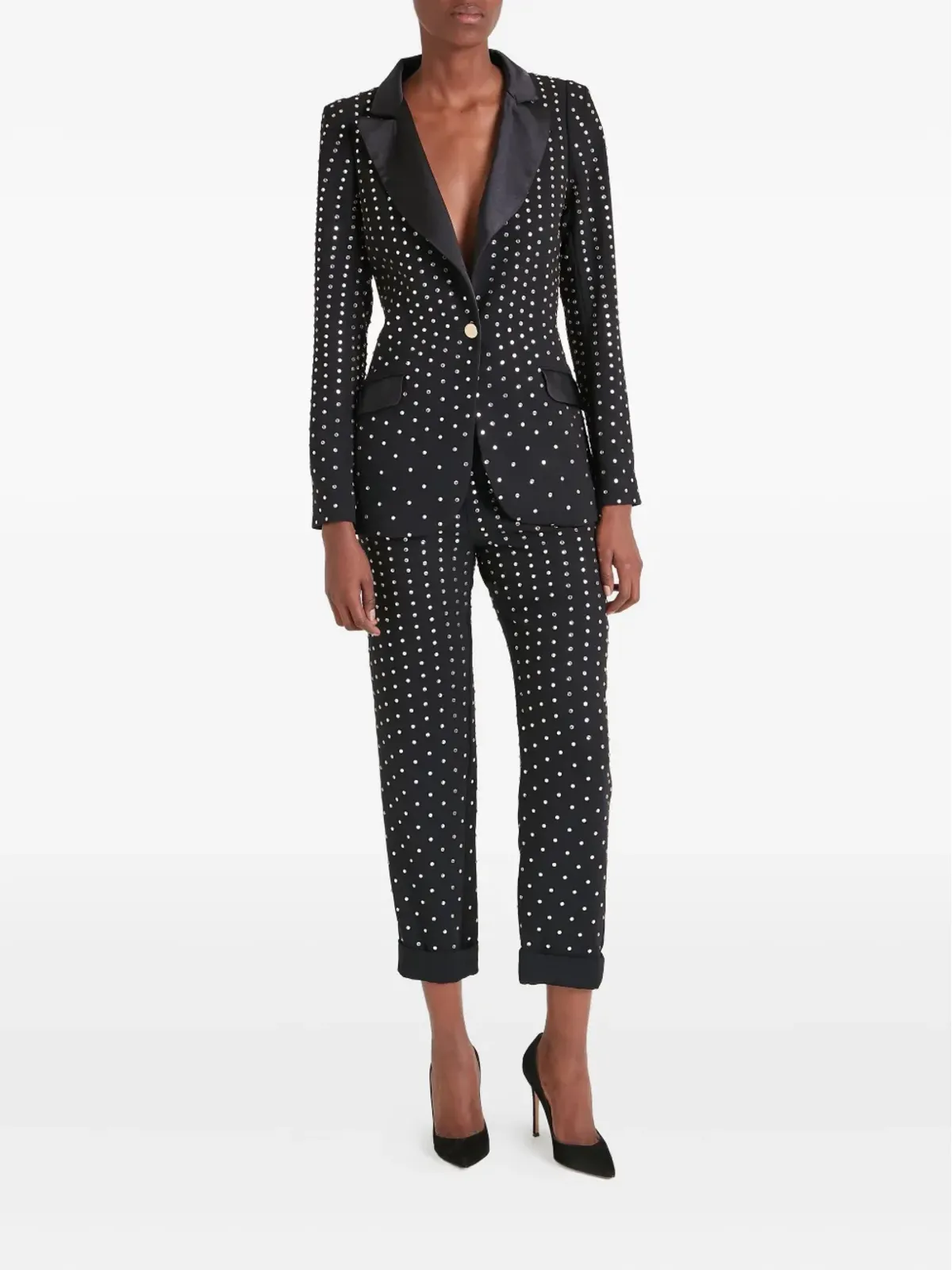 Temperley London クリスタル装飾パッド入りブレザー - 画像4