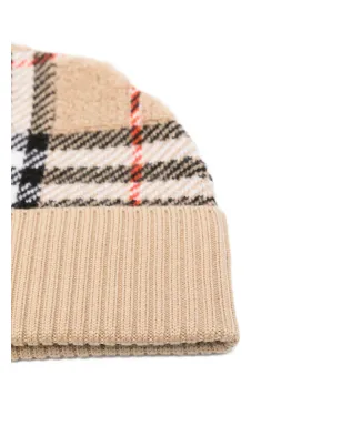Burberry Kids チェック柄リブ編みニット帽 - サムネイル2