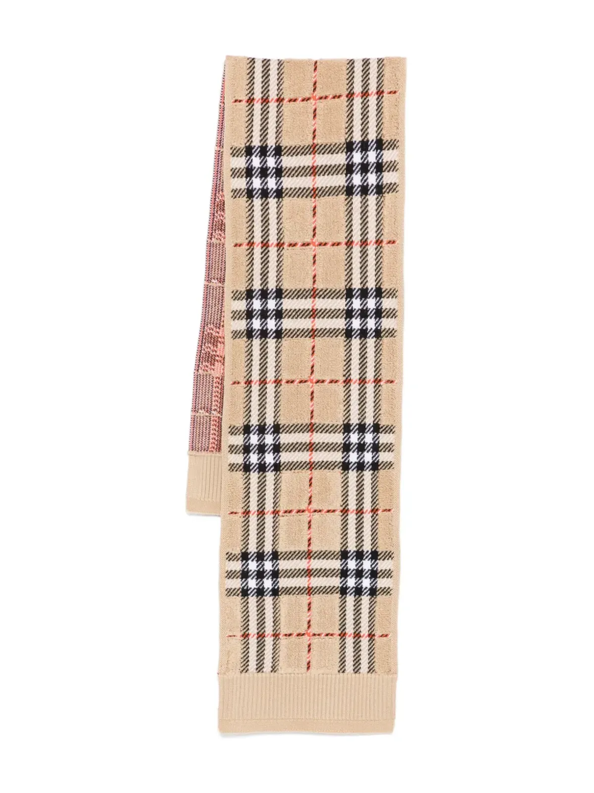 Burberry Kids checked wool scarf - Neutrals - 画像1