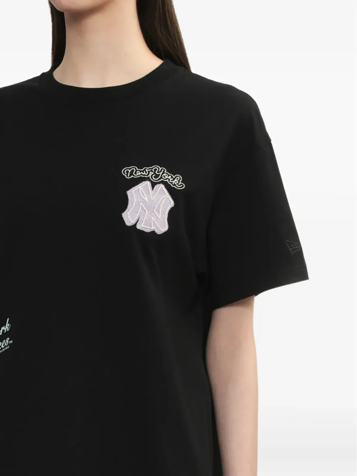 NEW ERA CAP ロゴプリント コットンTシャツ - ブラック - 画像5
