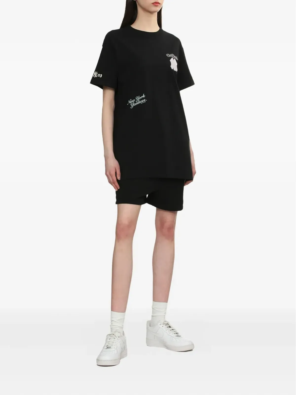 NEW ERA CAP ロゴプリント コットンTシャツ - ブラック - 画像2