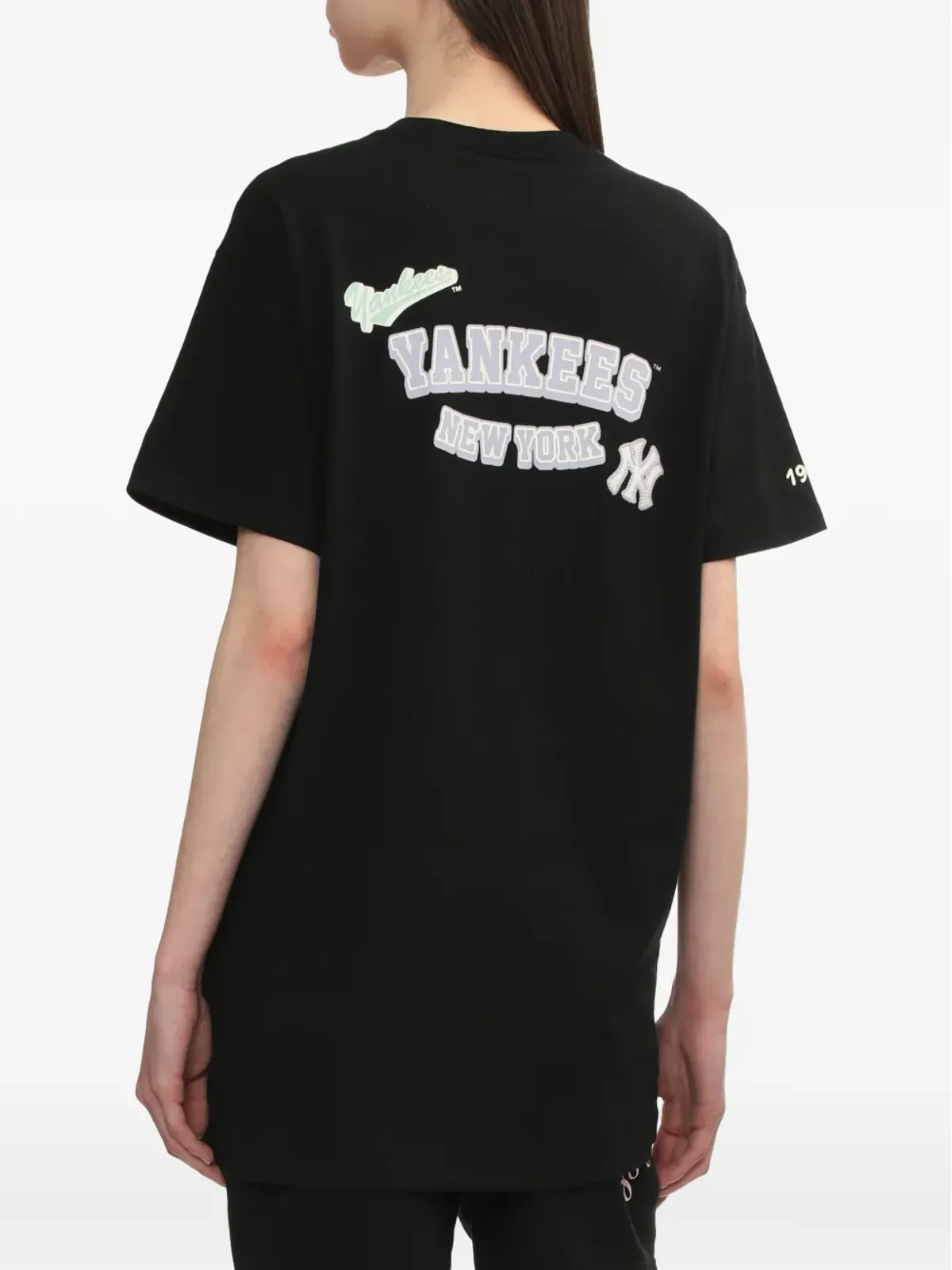 NEW ERA CAP ロゴプリント コットンTシャツ - ブラック - 画像4