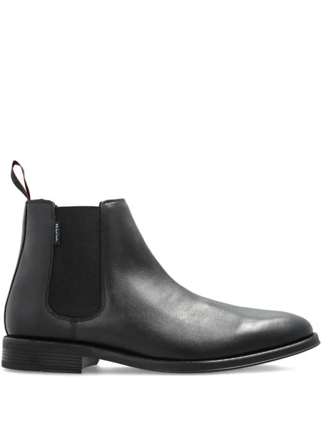PS Paul Smith PS Paul Smith セドリック エラスティックサイド レザー チェルシーブーツ ブラックの商品画像