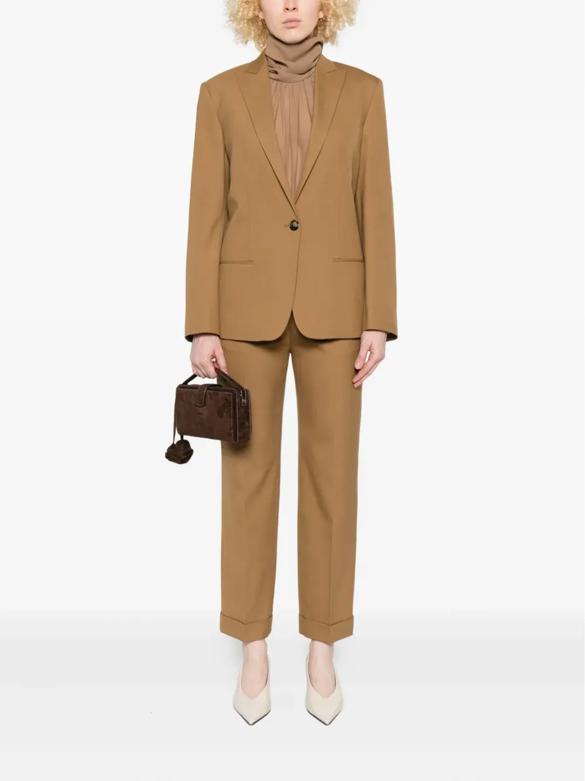 Alberta Ferretti カフドヘム トラウザーズ - 画像2