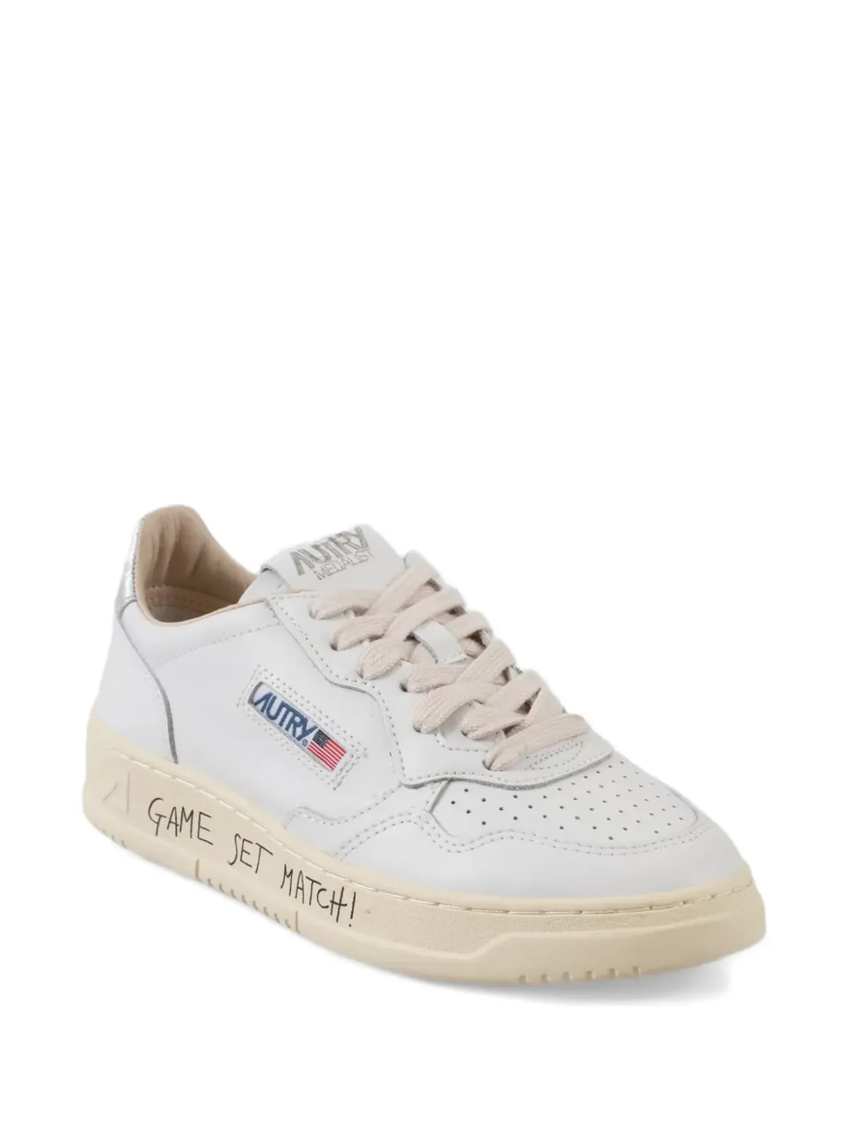 Autry perforated leather sneakers - White - 画像2