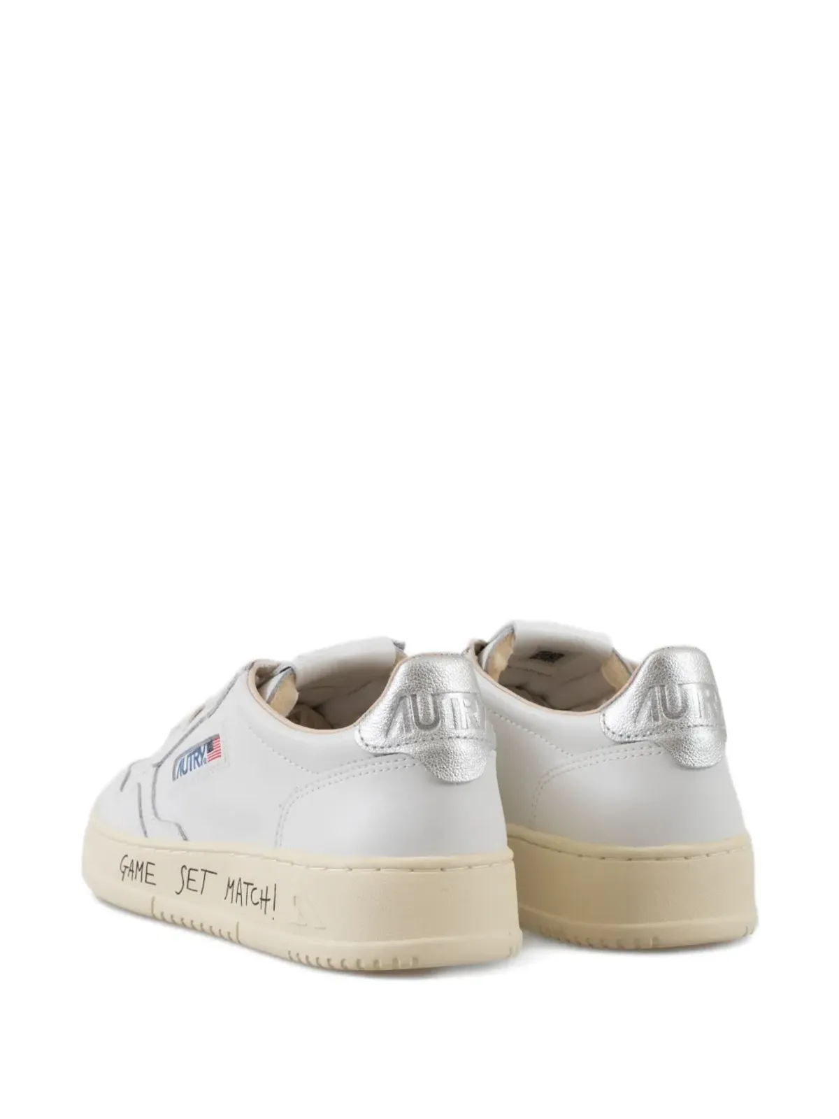 Autry perforated leather sneakers - White - 画像4