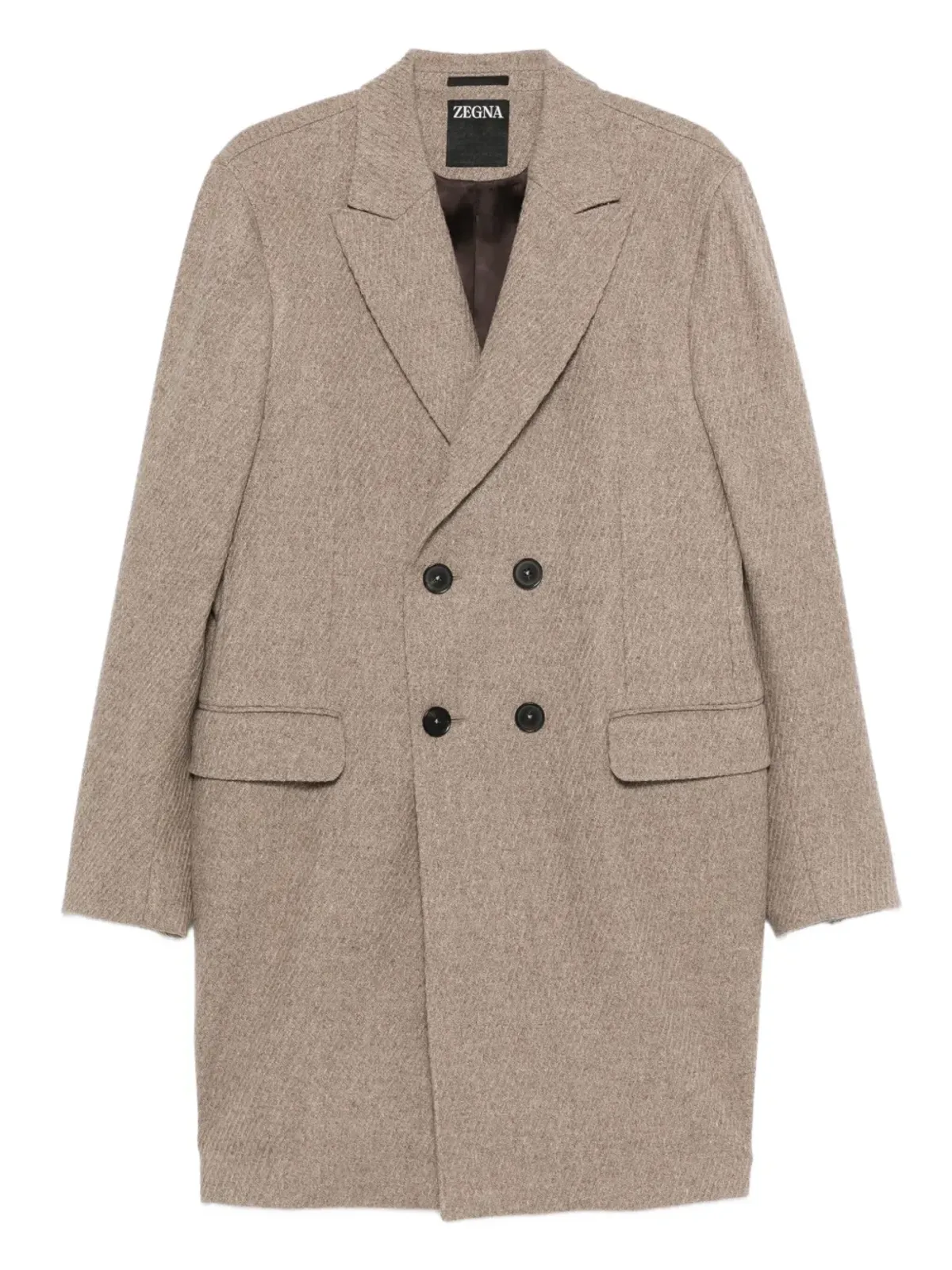Zegna フラップポケット ダブルブレストコート - 画像1
