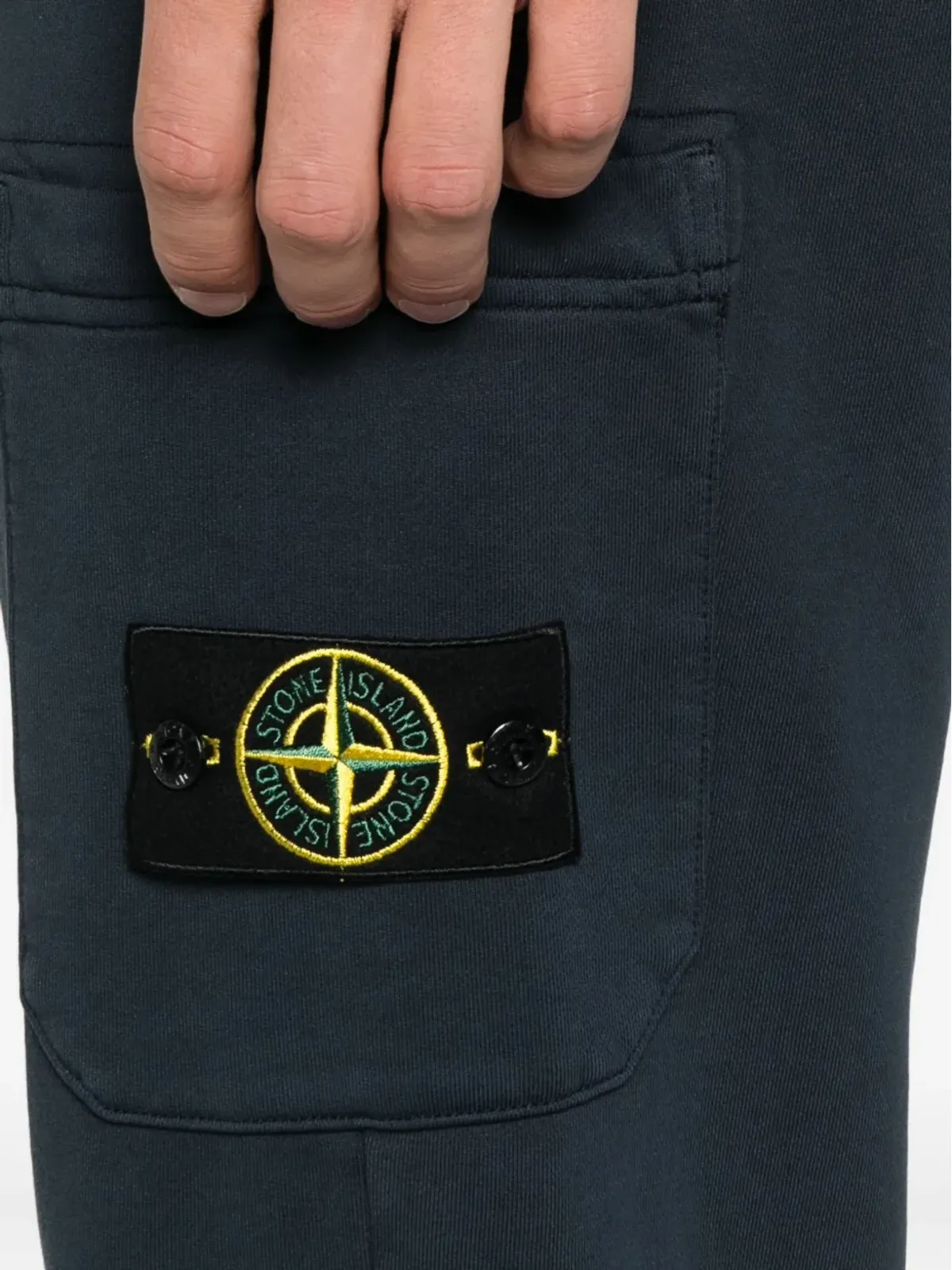 Stone Island patch-pocket drawstring trousers - Blue - 画像5