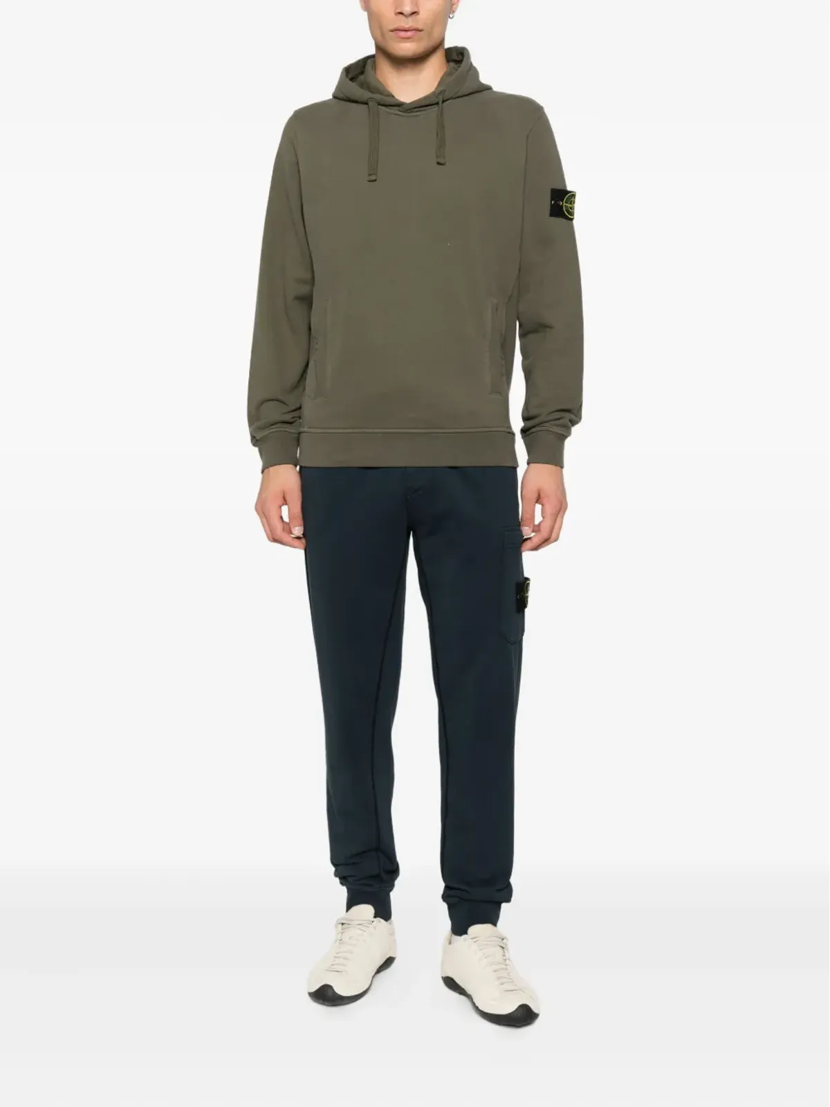 Stone Island patch-pocket drawstring trousers - Blue - 画像2