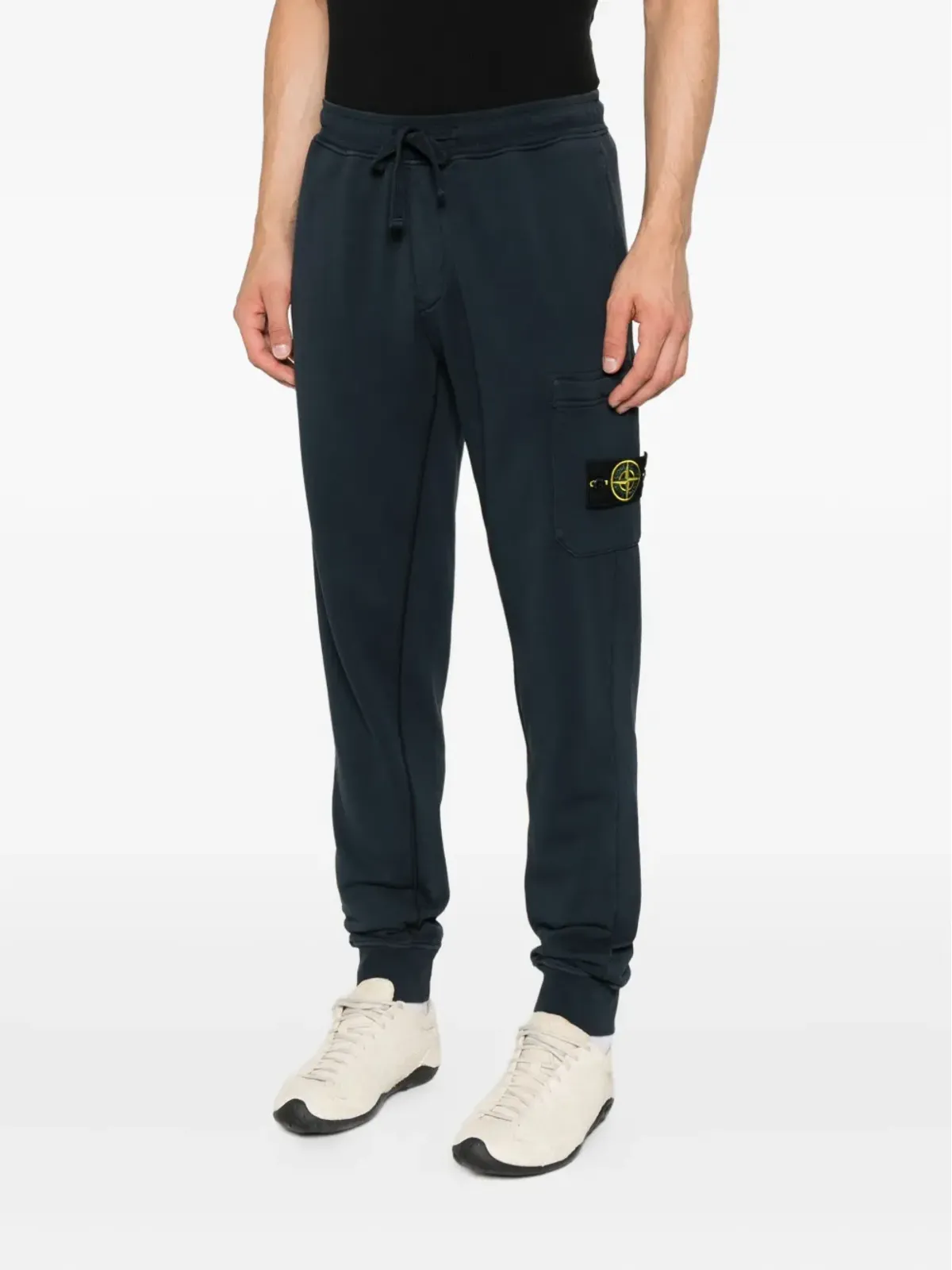 Stone Island patch-pocket drawstring trousers - Blue - 画像3