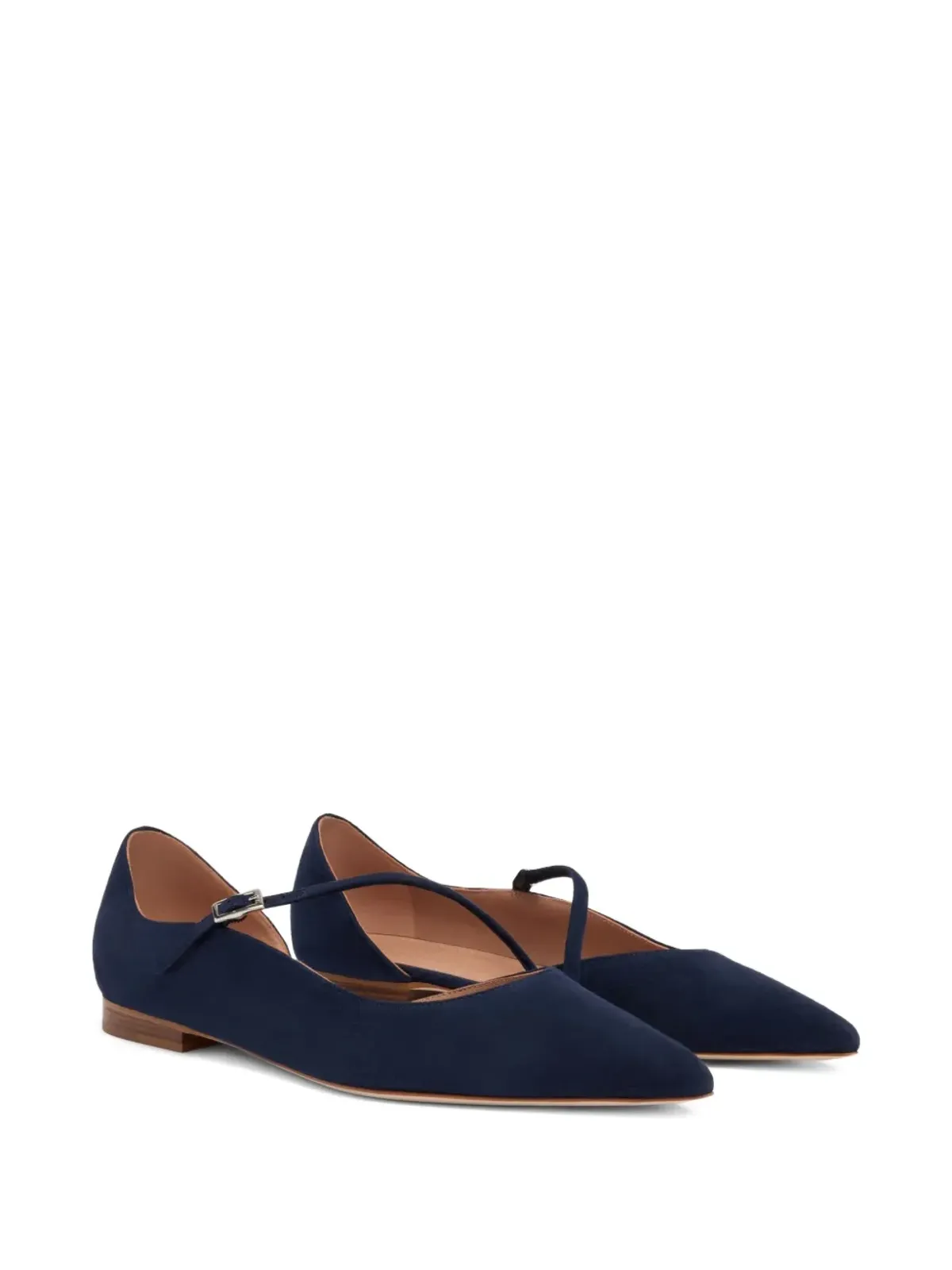 Malone Souliers Bettina バックルストラップ スエード フラットシューズ - ブルー - 画像2