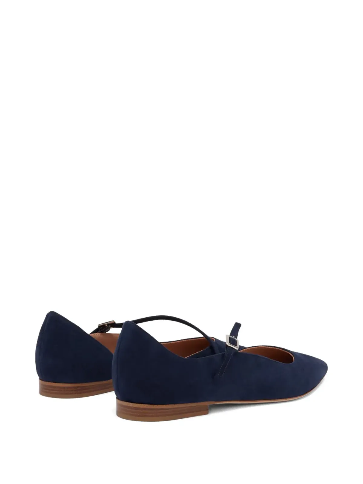 Malone Souliers Bettina バックルストラップ スエード フラットシューズ - ブルー - 画像3