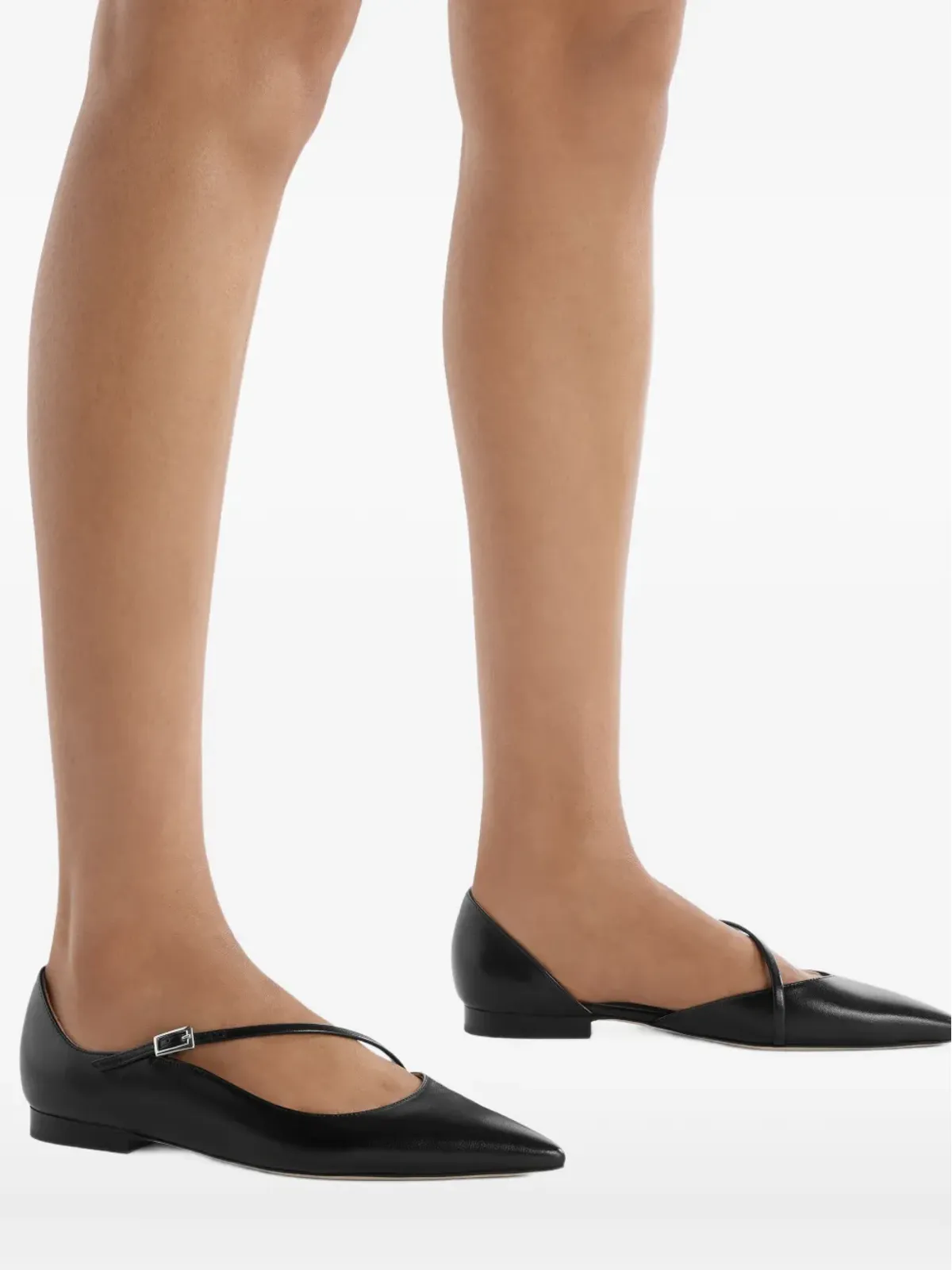 Malone Souliers ベティーナ ポインテッドトゥ バックルフラット - 画像5