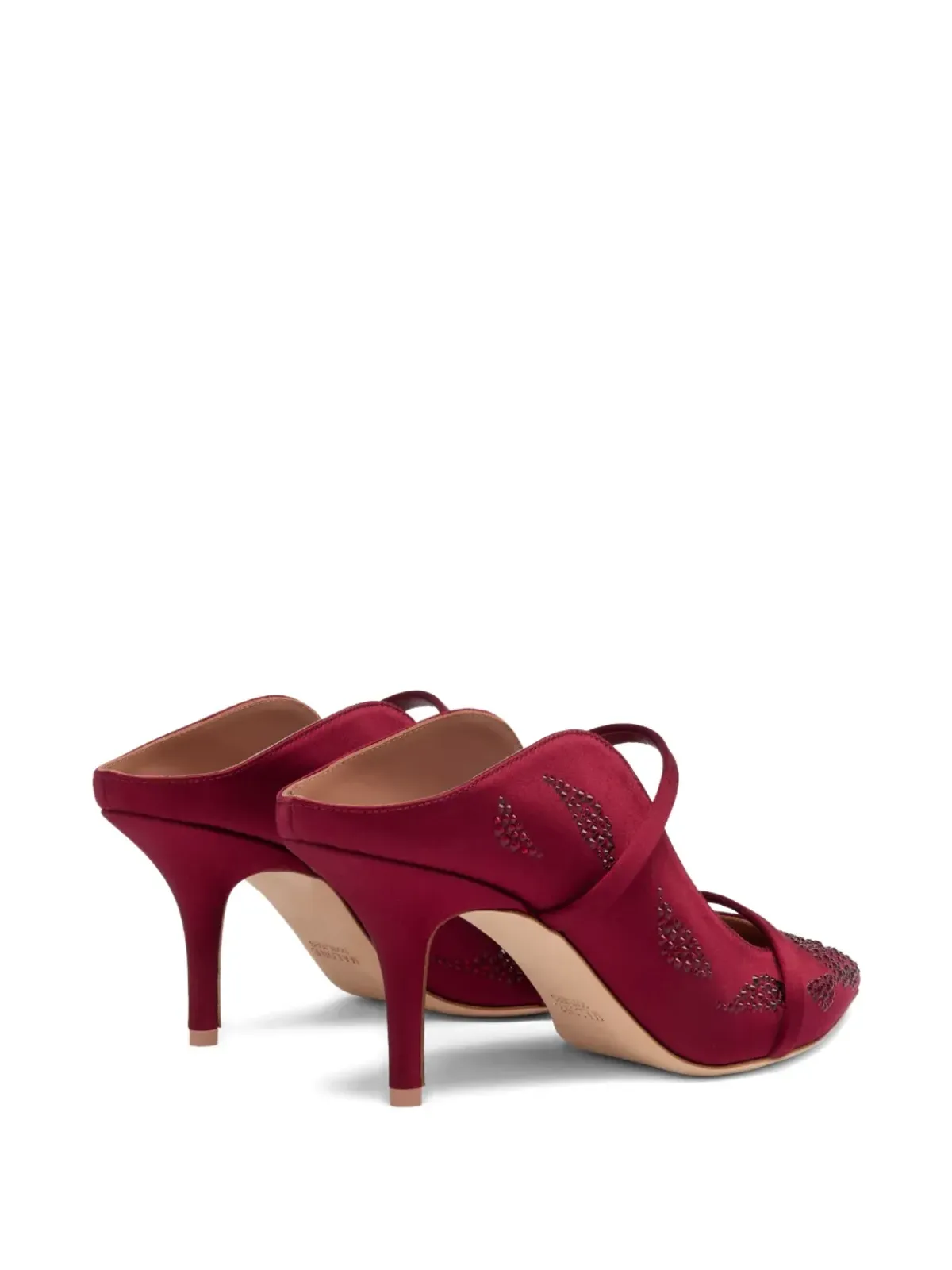 Malone Souliers 70mm Maureen エンベリッシュド ヒール付きミュール - レッド - 画像3