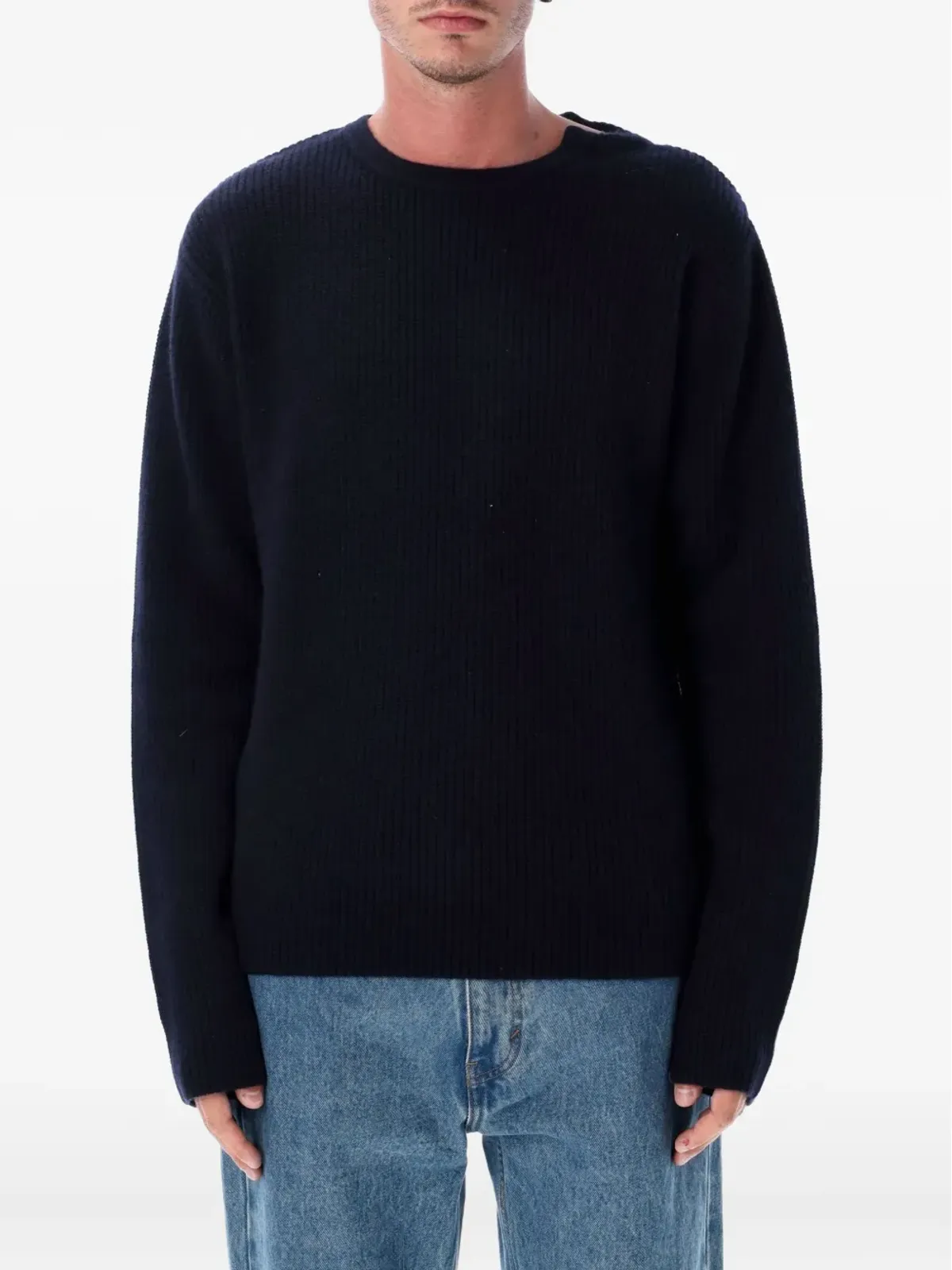 extreme cashmere リブ編み ラウンドネック セーター - 画像2