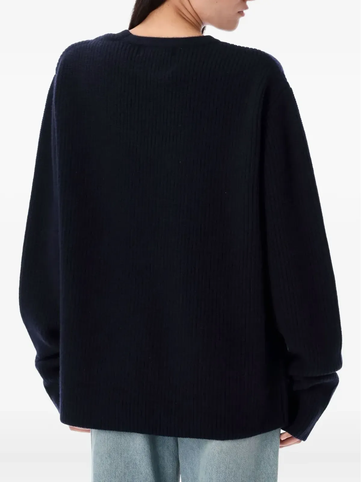 extreme cashmere リブ編み ラウンドネック セーター - 画像3