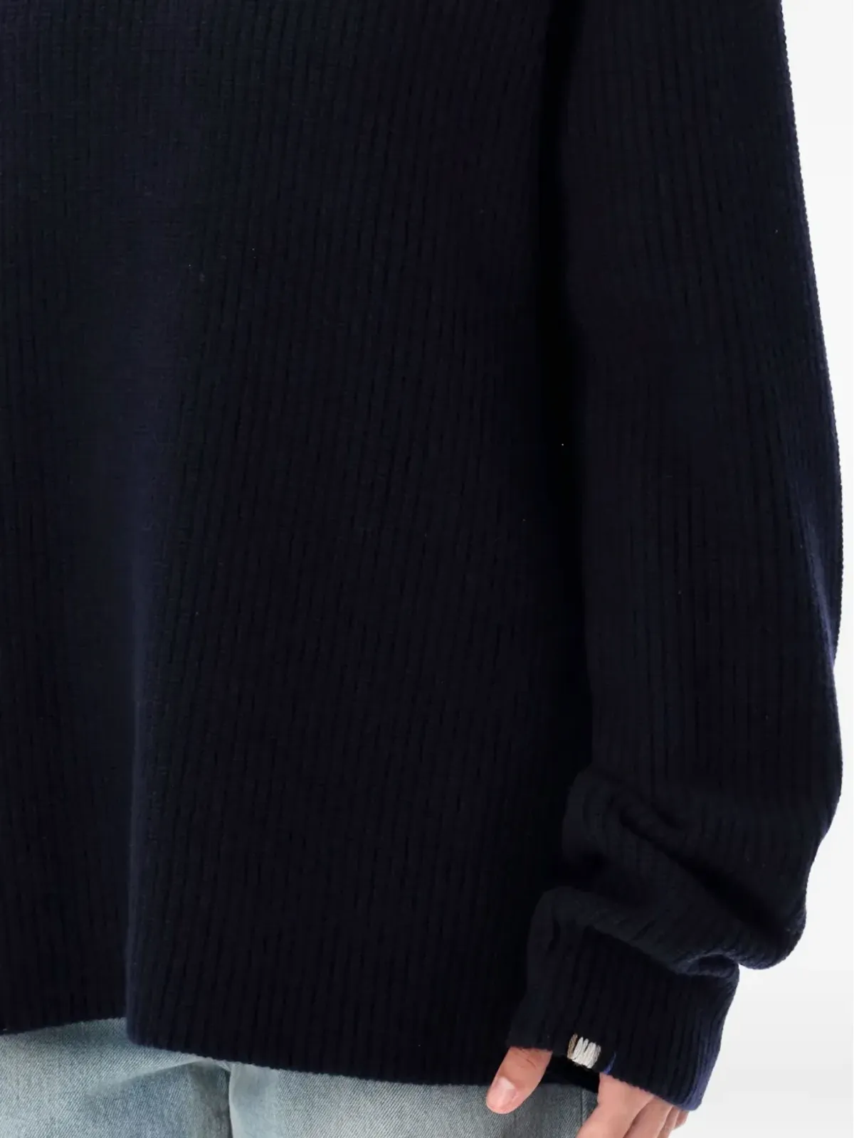 extreme cashmere リブ編み ラウンドネック セーター - 画像4