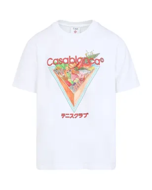 Casablanca テニスクラブアイコン 三角プリント グラフィックTシャツ - サムネイル1