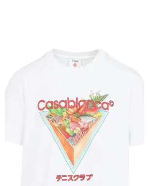 Casablanca テニスクラブアイコン 三角プリント グラフィックTシャツ - サムネイル3