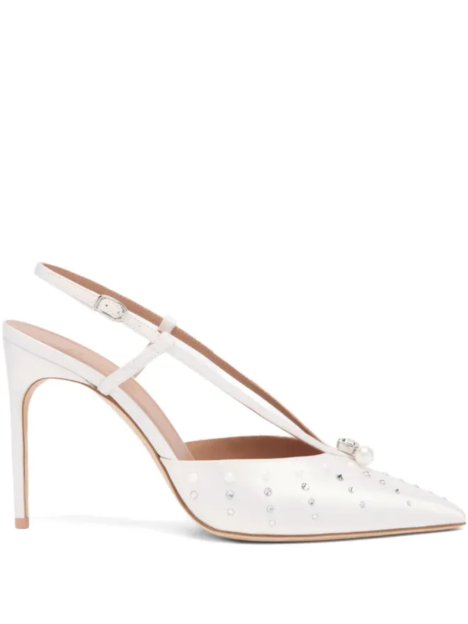 Malone Souliers Malone Souliers クリスタル・パール装飾パンプスの商品画像