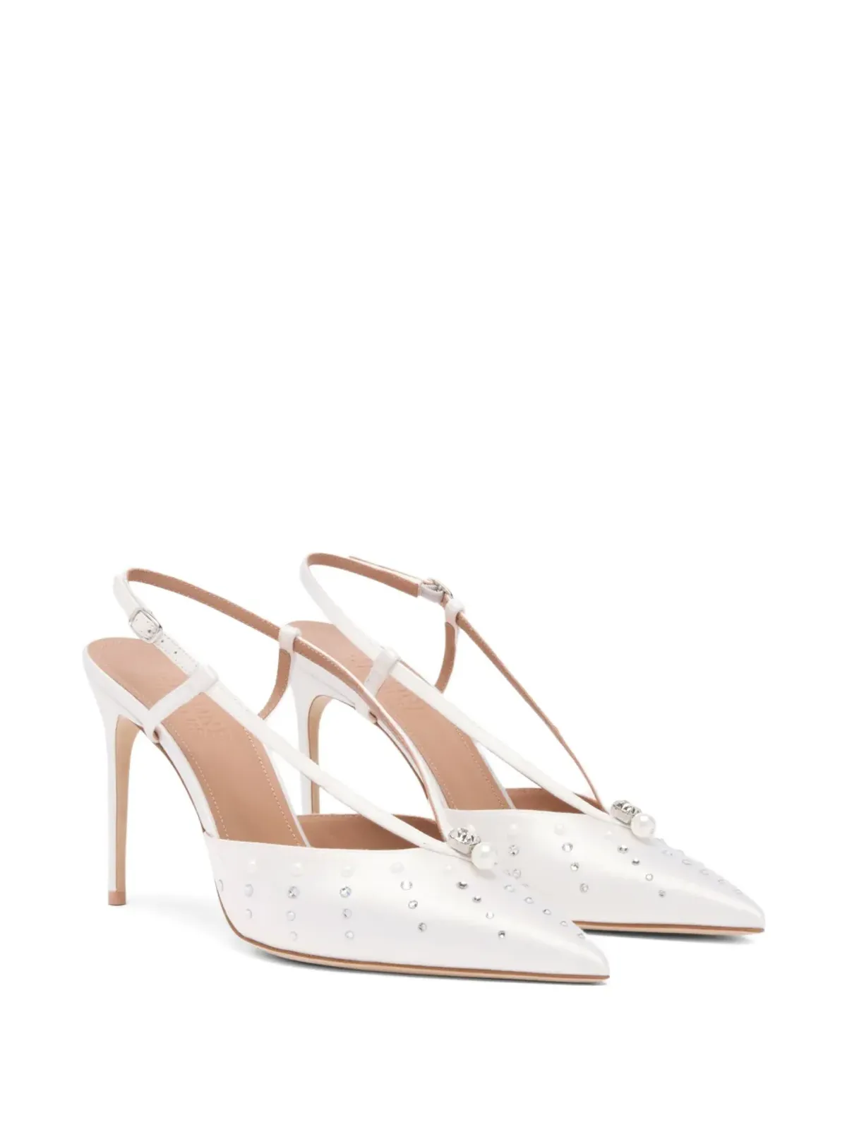 Malone Souliers クリスタル・パール装飾パンプス - 画像2