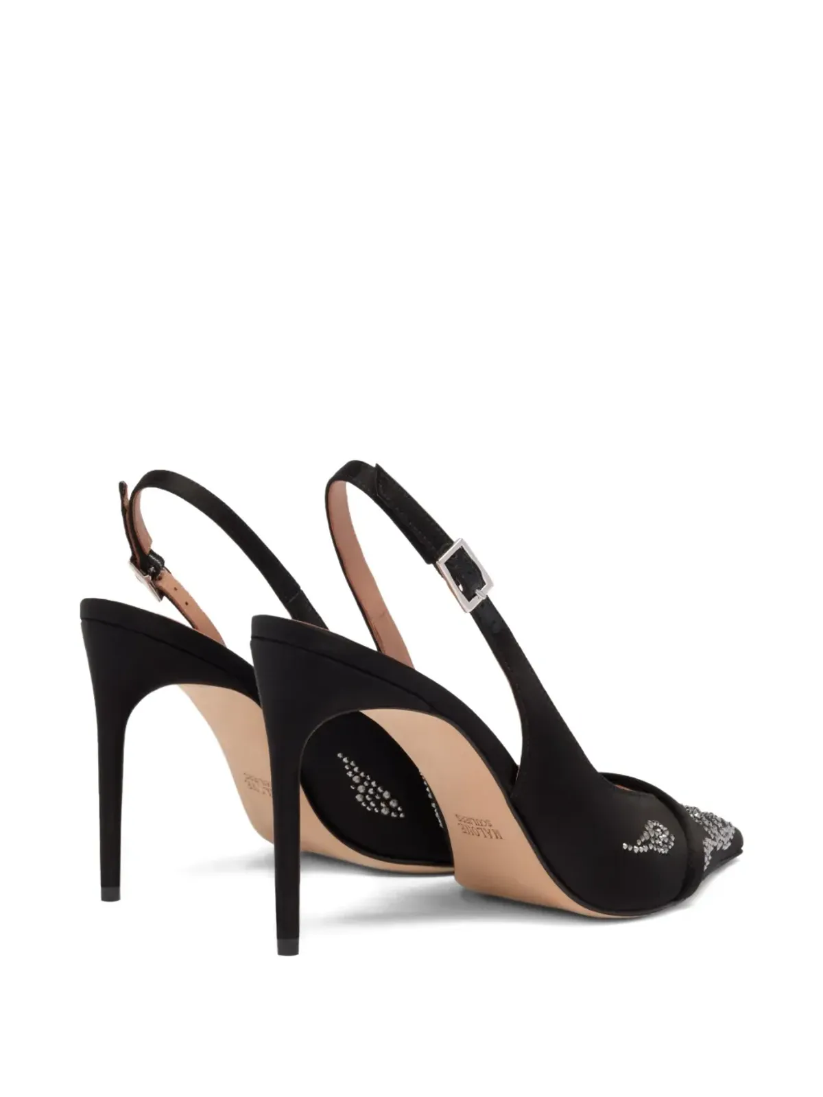 Malone Souliers ジャズ エンベリッシュド スリングバック ヒールドパンプス - 画像4