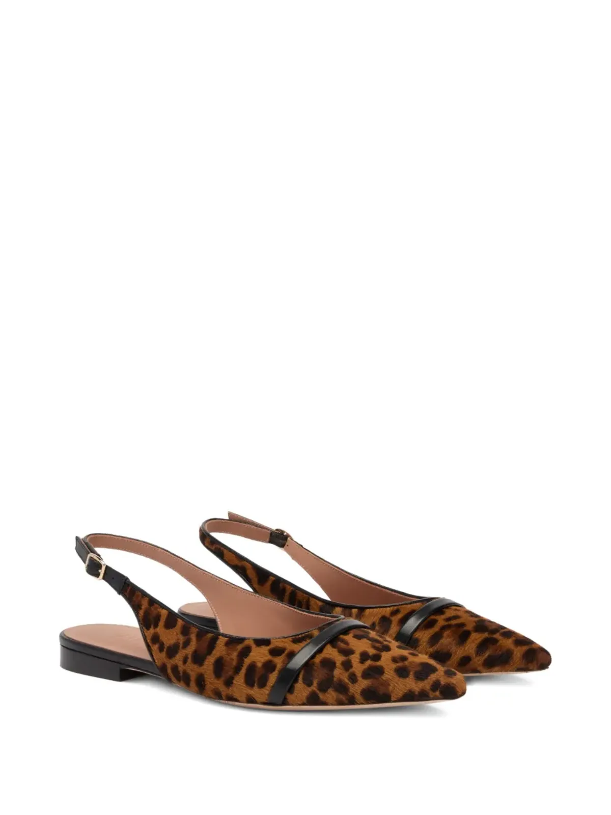 Malone Souliers ジャマ レオパードプリント スリングバック フラット - 画像2