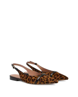Malone Souliers ジャマ レオパードプリント スリングバック フラット - サムネイル2