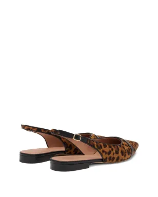Malone Souliers ジャマ レオパードプリント スリングバック フラット - サムネイル3