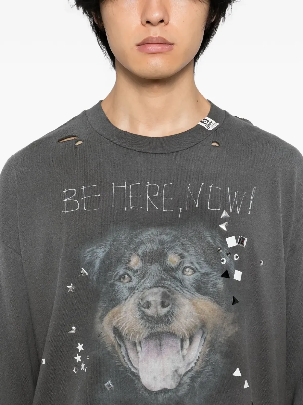 Maison MIHARA YASUHIRO グラフィックプリントTシャツ - Grey - 画像4