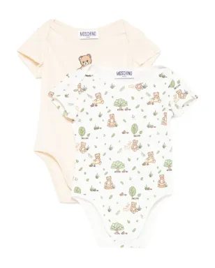 Moschino Kids teddy-print bodysuit pack - White - サムネイル1