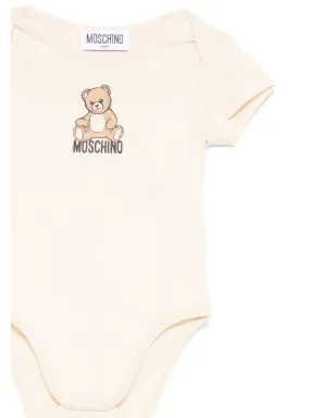 Moschino Kids teddy-print bodysuit pack - White - サムネイル2