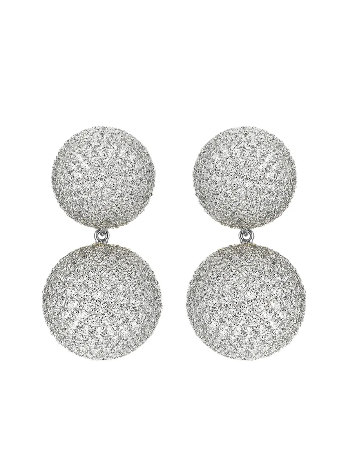 Anabela Chan 14Kホワイトゴールド Bauble ダイヤモンドイヤリング - シルバー - 画像1