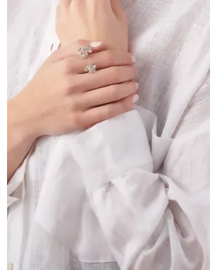 Anabela Chan 18Kイエローゴールドヴェルメイユ ベルフラワー ダイヤモンド リング - サムネイル2