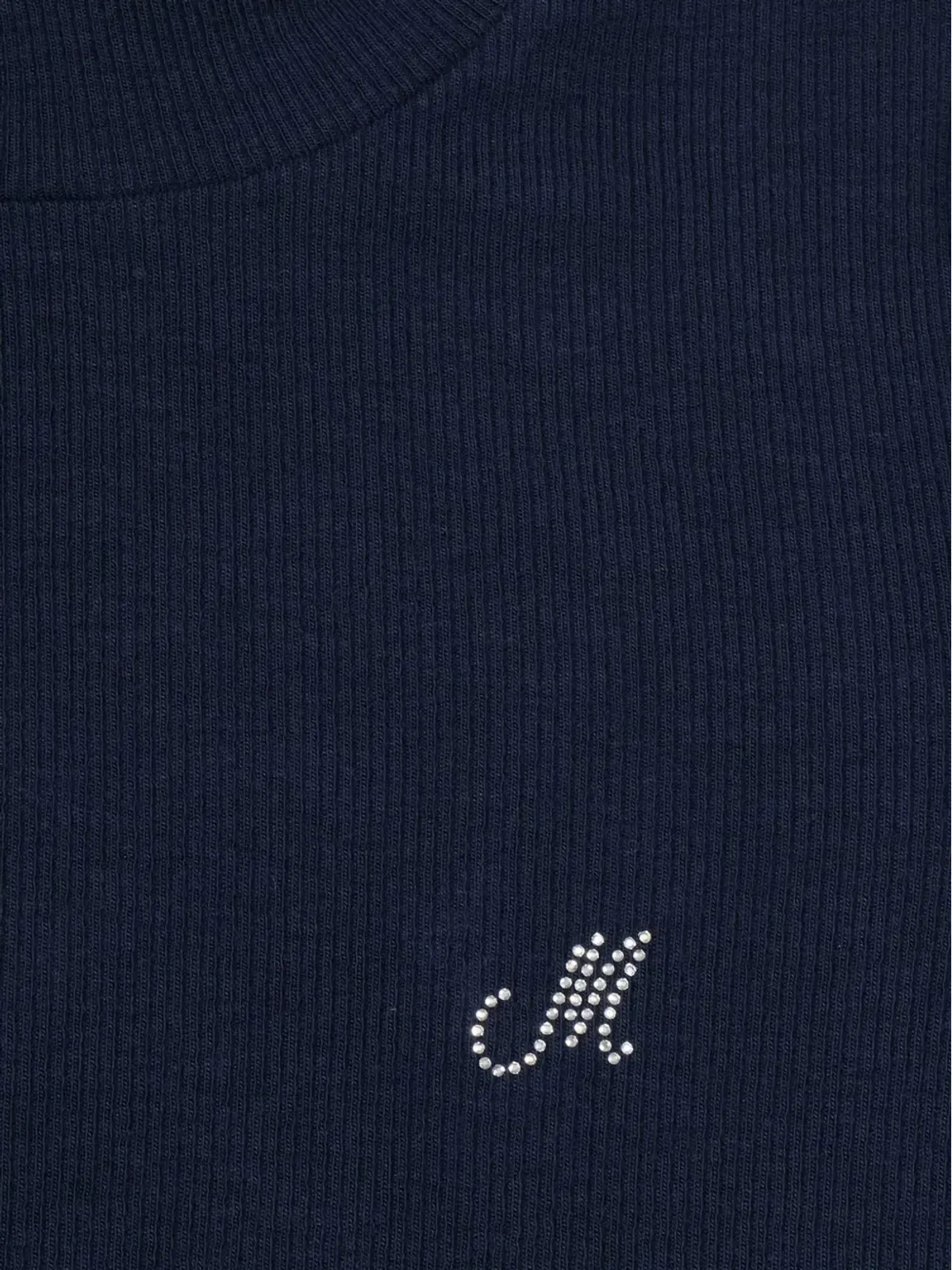 Monnalisa リブ編みのタートルネック長袖Tシャツ - ブルー - 画像3