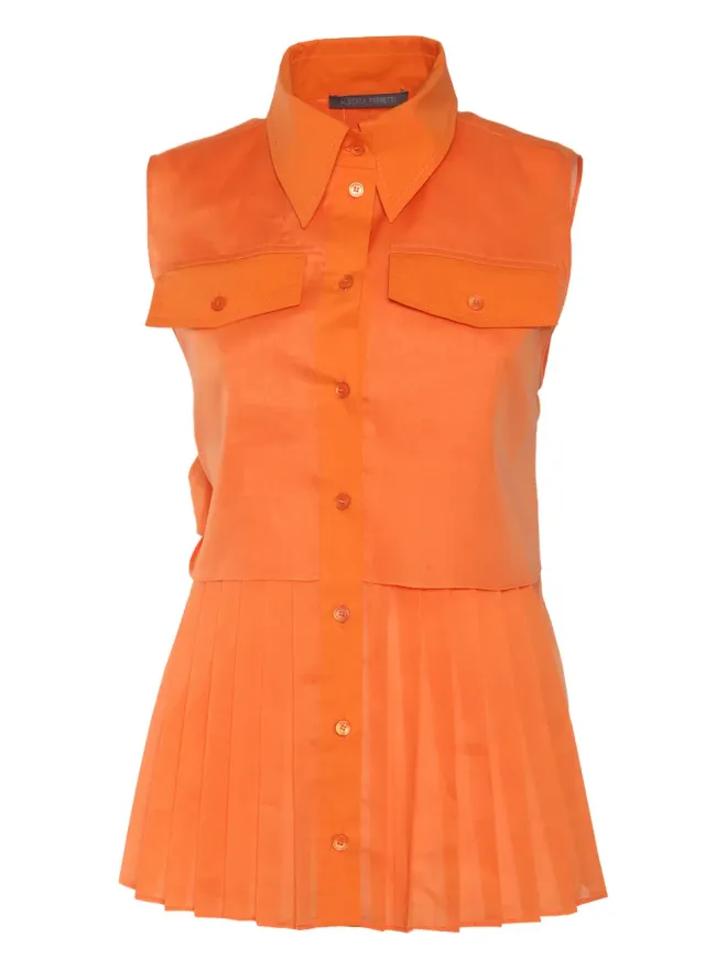 Alberta Ferretti Alberta Ferretti プリーツボウディテール ブラウスの商品画像