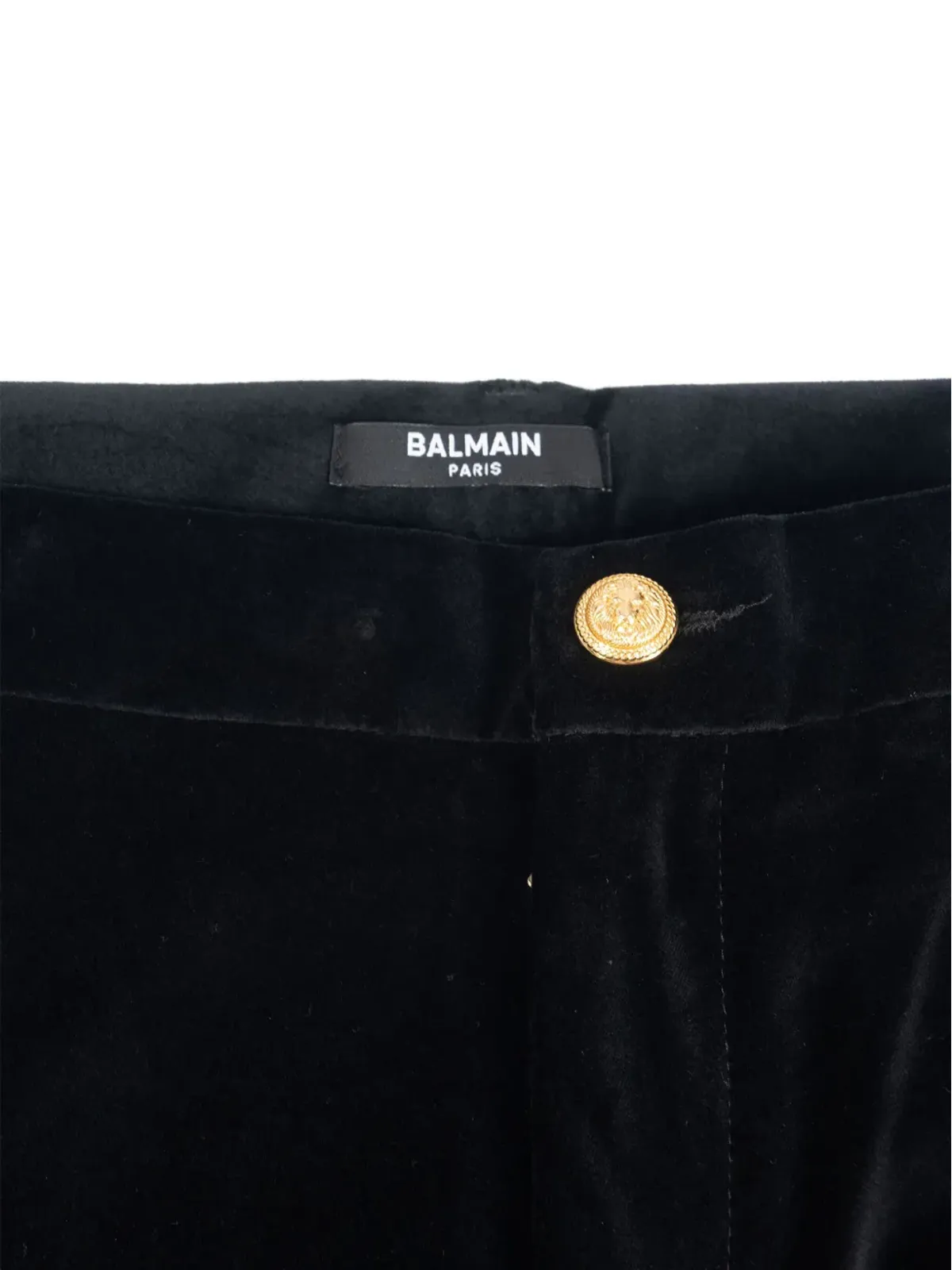 Balmain Kids 金ボタンベルベットパンツ - 画像3