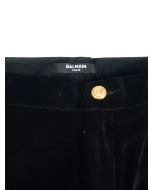 Balmain Kids 金ボタンベルベットパンツ - サムネイル3