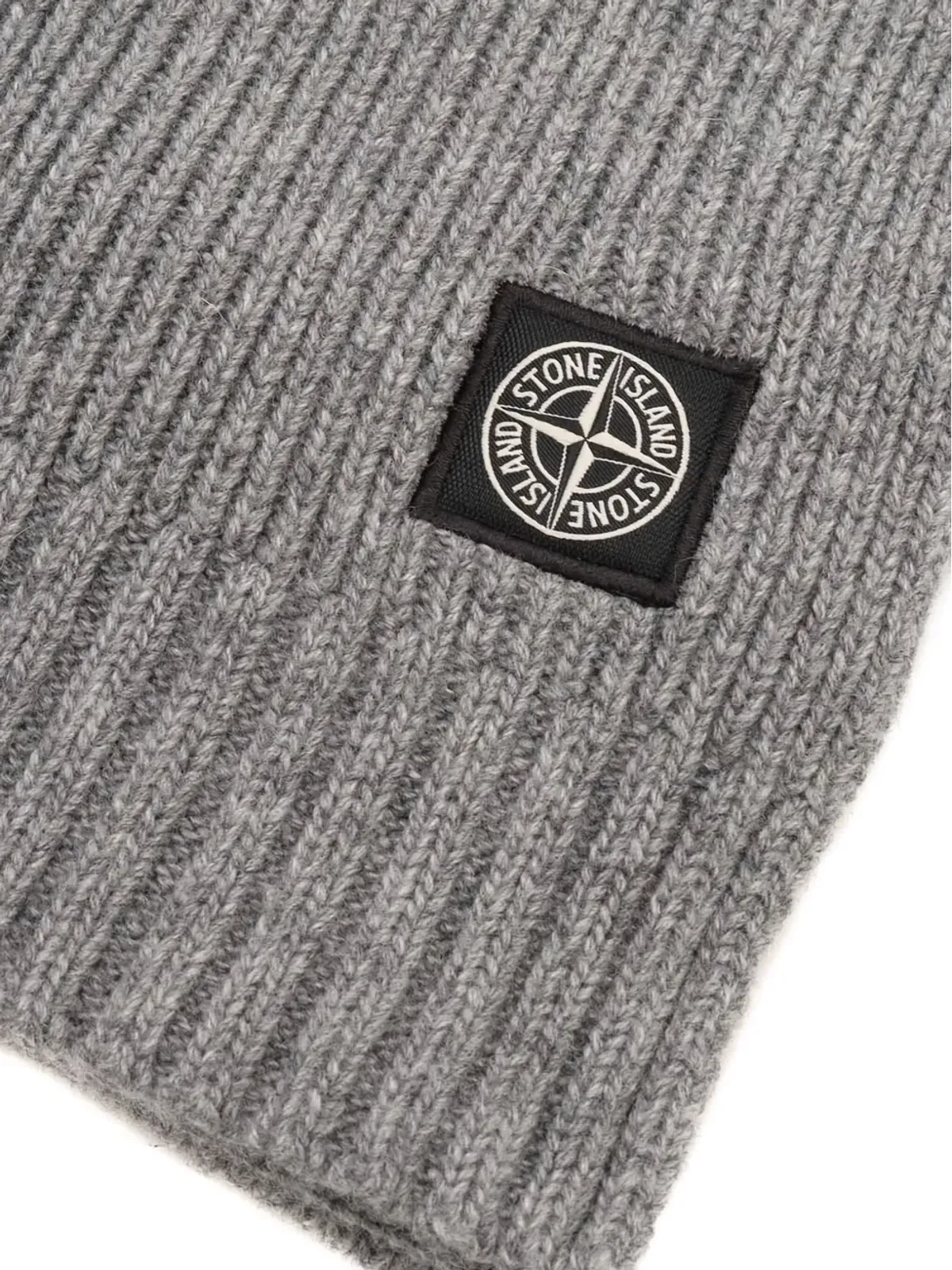 Stone Island Junior リブ編みロゴディテール スカーフ - 画像3