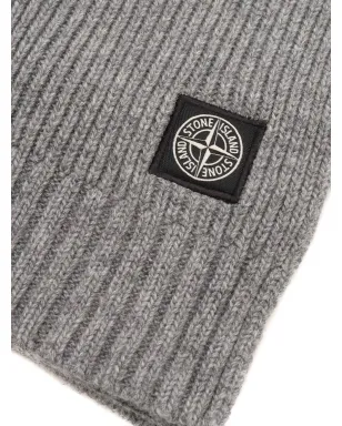 Stone Island Junior リブ編みロゴディテール スカーフ - サムネイル3