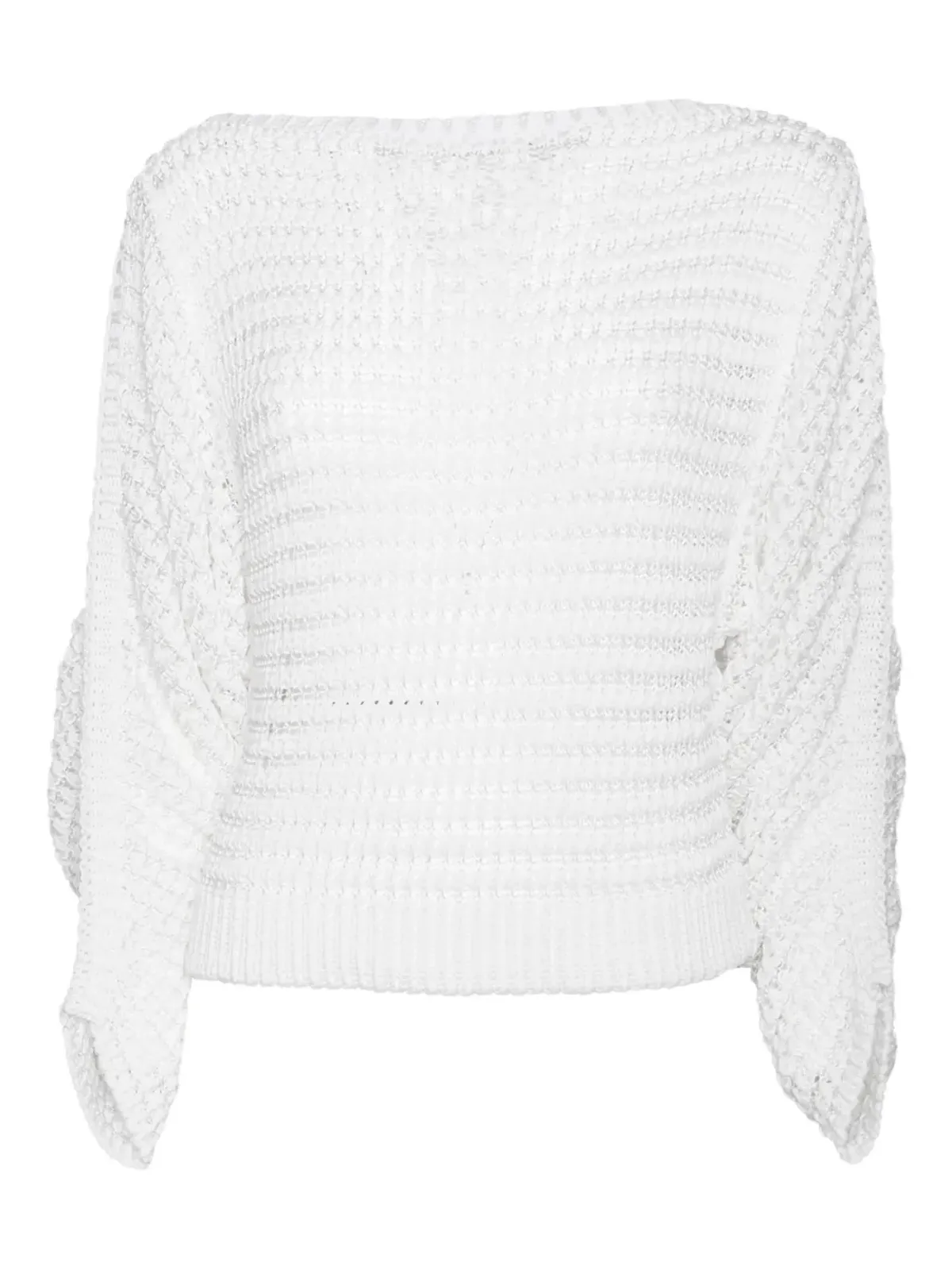 Alberta Ferretti ボートネックのドレープセーター - 画像1