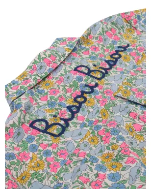 MC2 Saint Barth Kids ミニ ブリジット 花柄刺繍 シャツ - サムネイル3