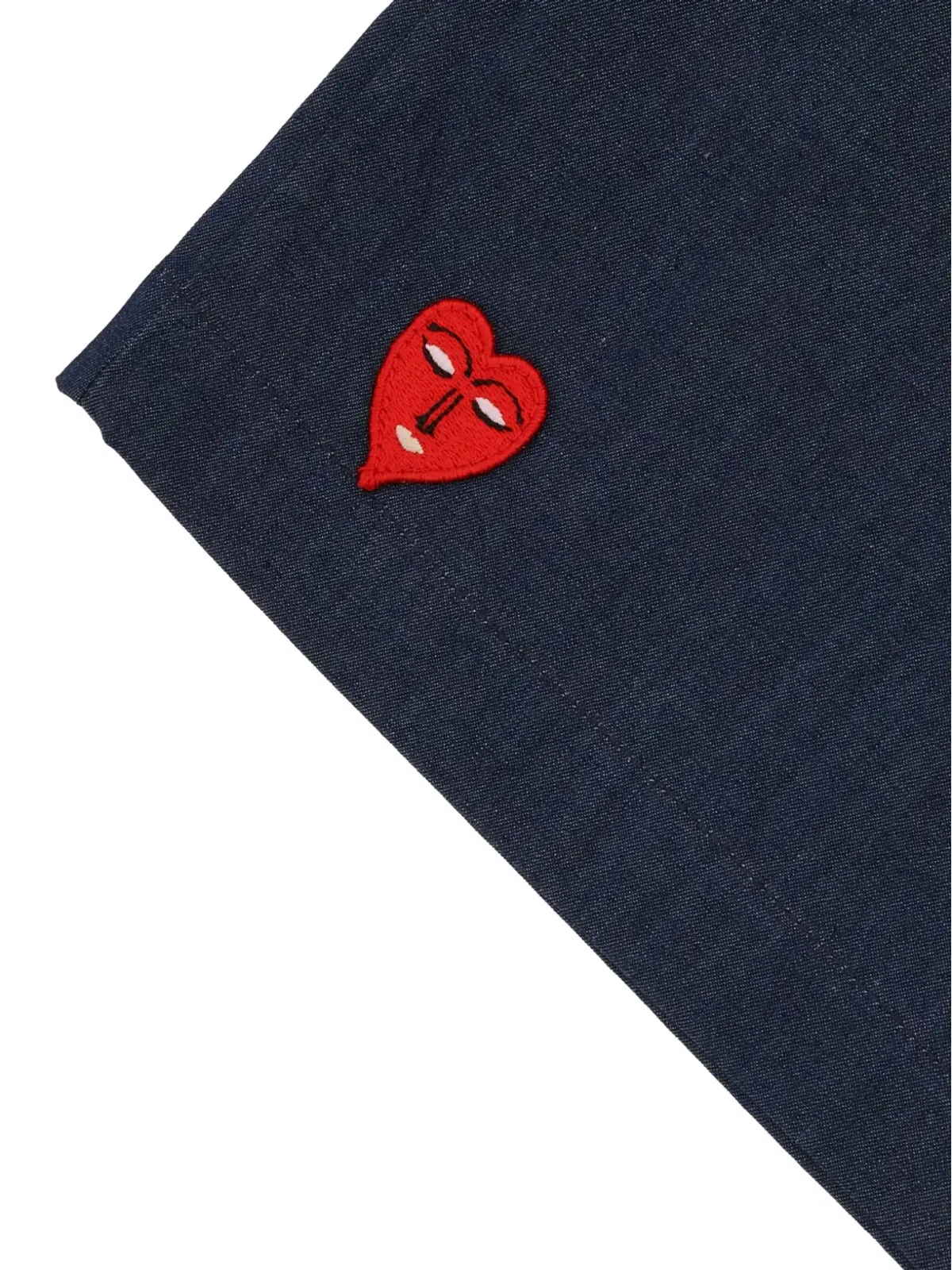 Vivetta bow-fastening heart-patch trousers - Blue - 画像2